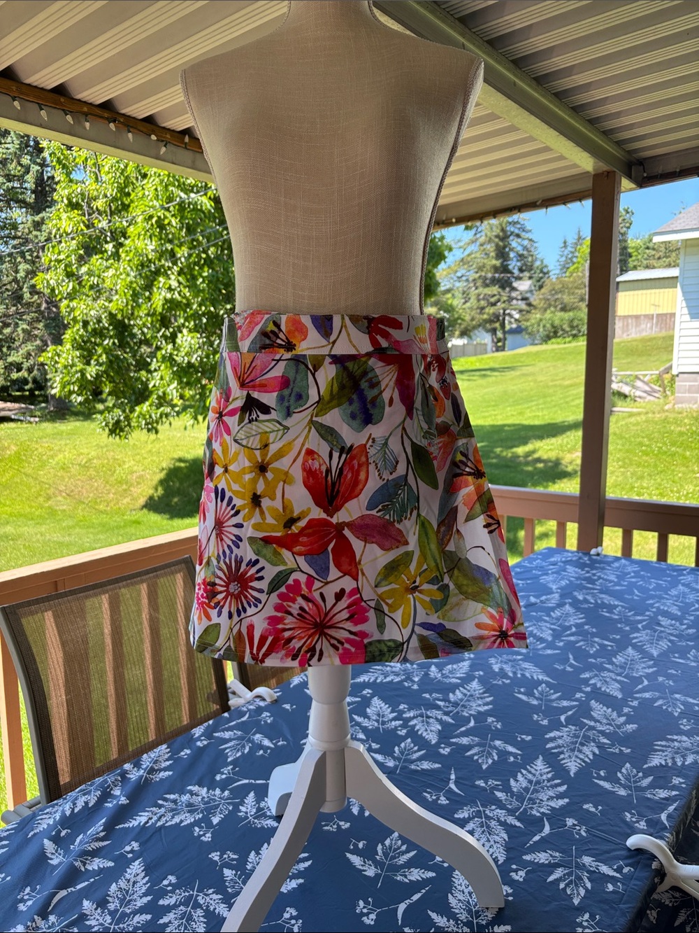 Ripskirt Hawaii Vibrant Floral Circle Skirt - Red, Yellow, Green, Blue